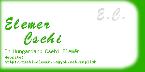 elemer csehi business card